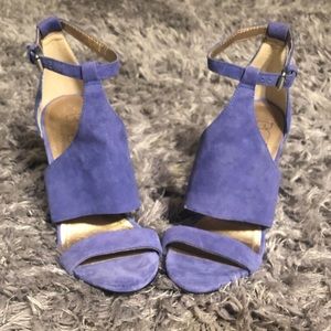 BCBG Purple Suede Heels